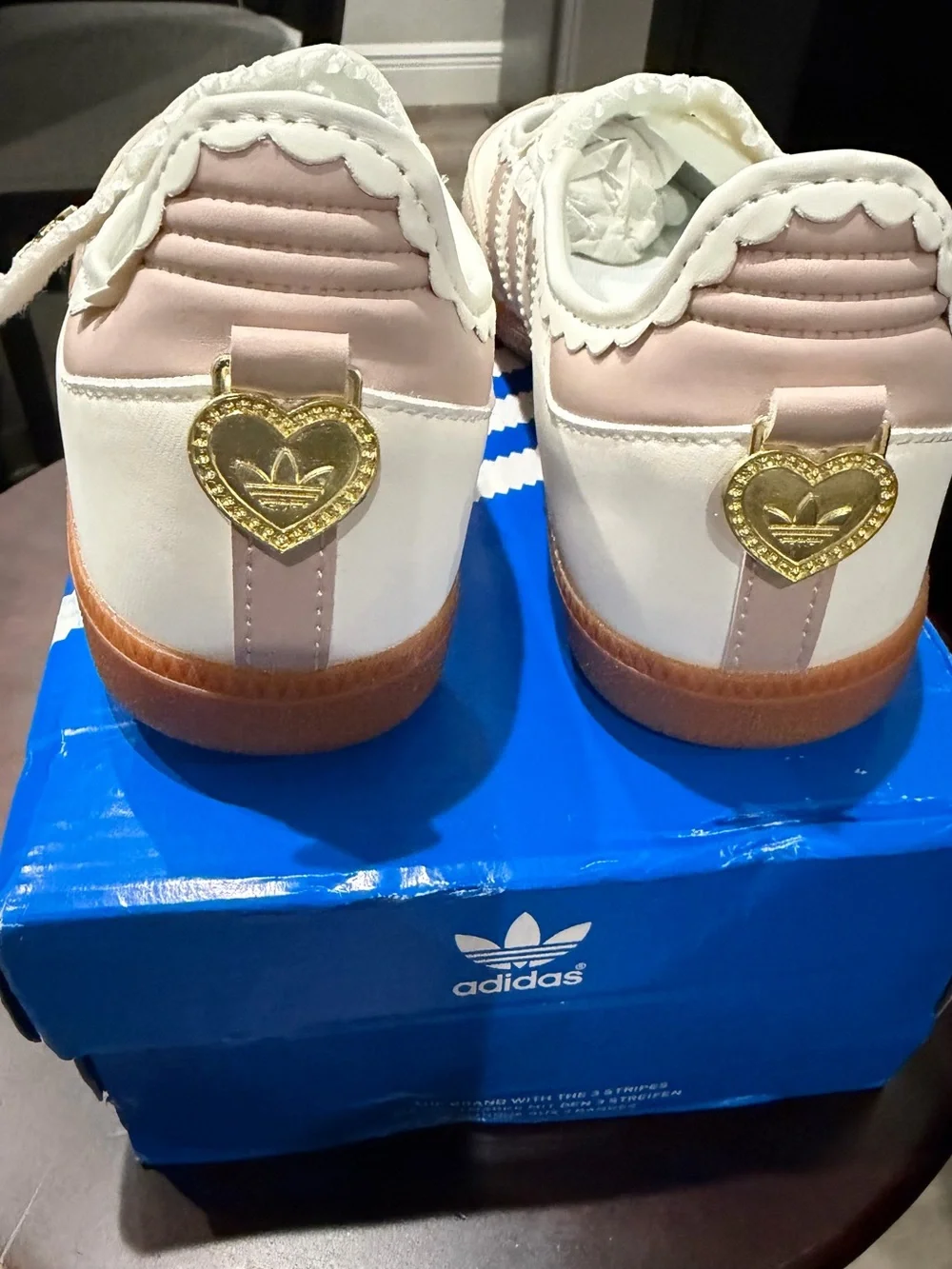 adidas Samba ruffle pack white Jane Sneaker - White & Light Pink